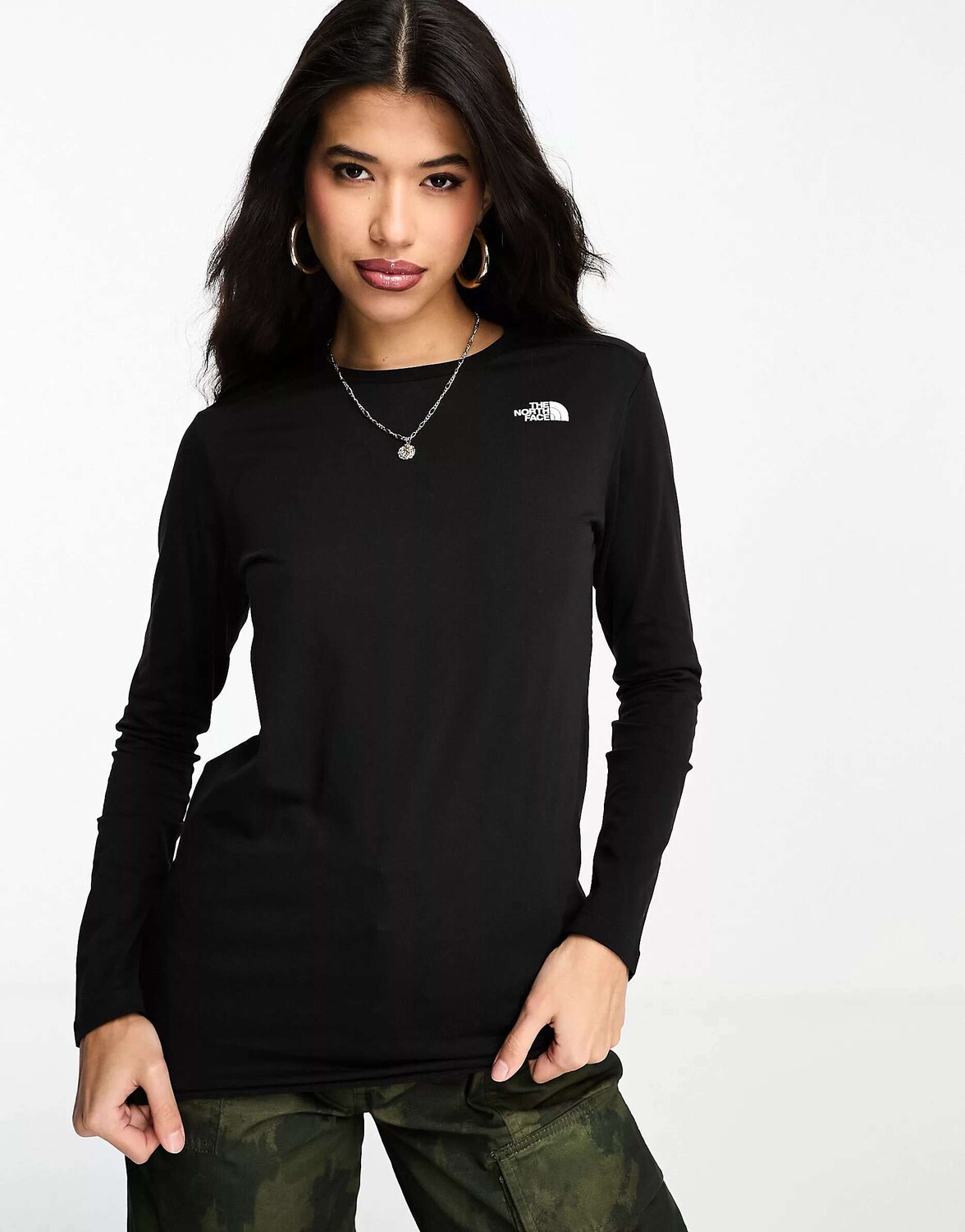 

Черная футболка с длинными рукавами The North Face Simple Dome, Черный