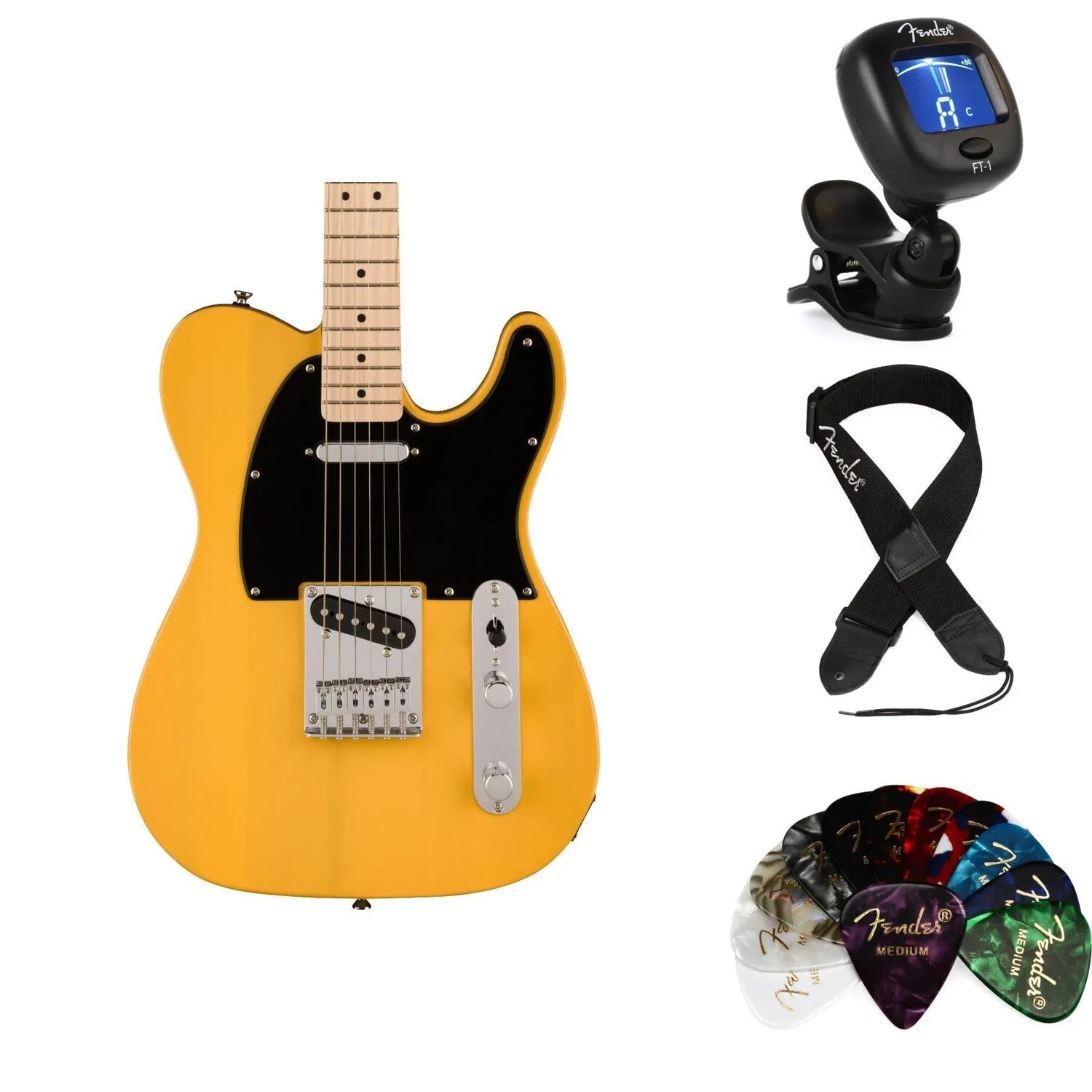 

Комплект предметов для электрогитары Squier Sonic Telecaster — Butterscotch Blonde