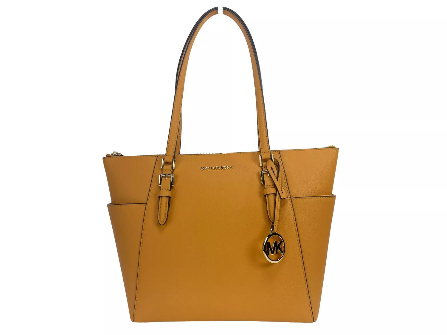 

Michael Kors Charlotte Cider Большая кожаная женская сумка-тоут на молнии сверху, мультиколор