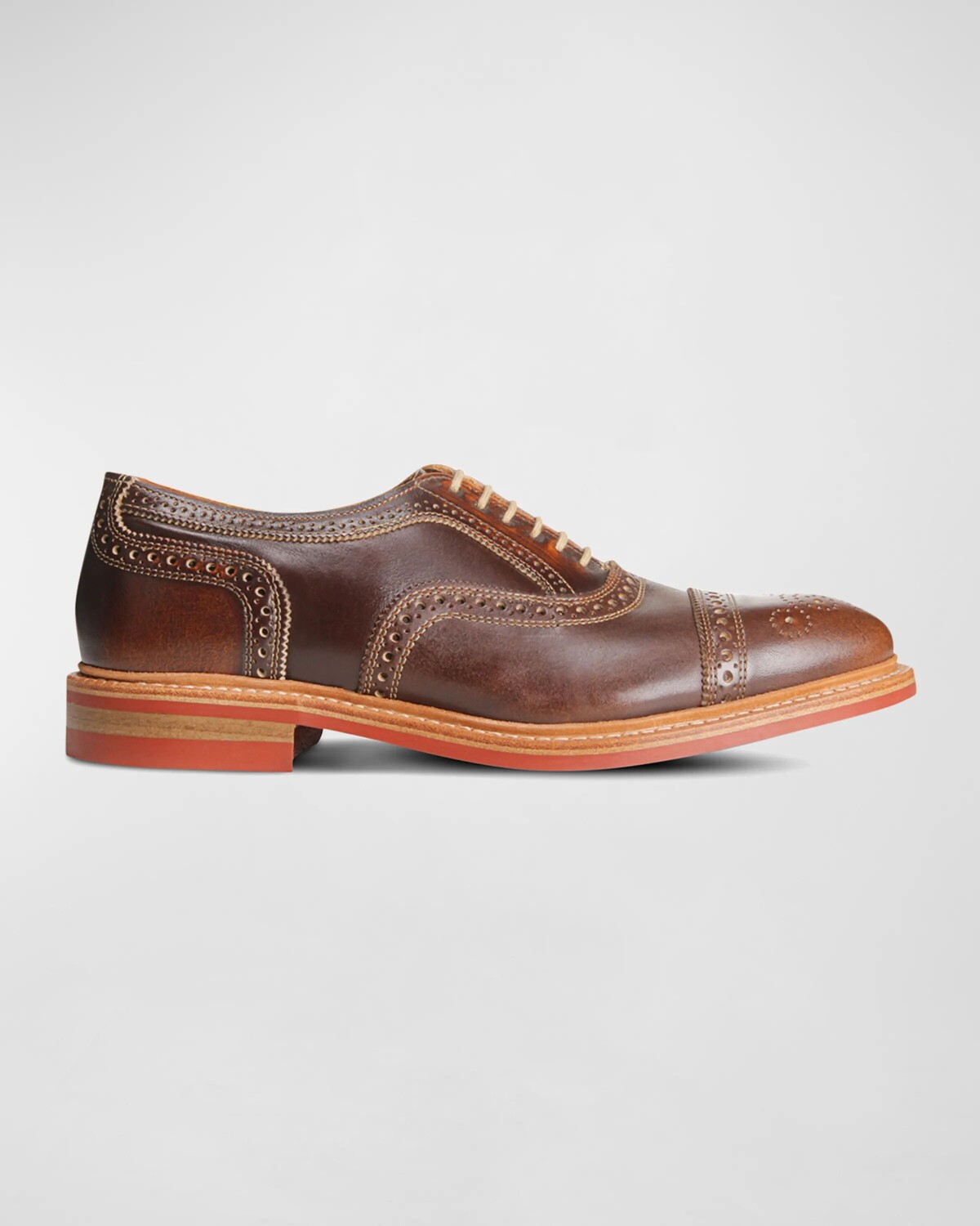 

Мужские кожаные оксфорды Strandmok Allen Edmonds, цвет Brown