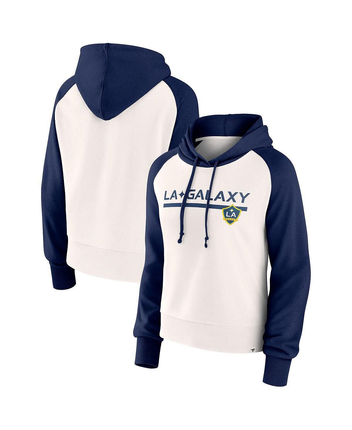 

Женский белый флисовый пуловер с капюшоном LA Galaxy Free Kick реглан Fanatics, белый