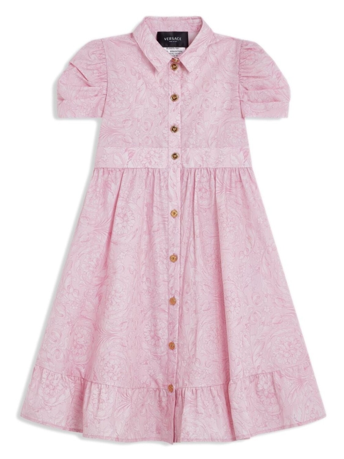 

Платье с принтом Barocco Versace Kids, розовый