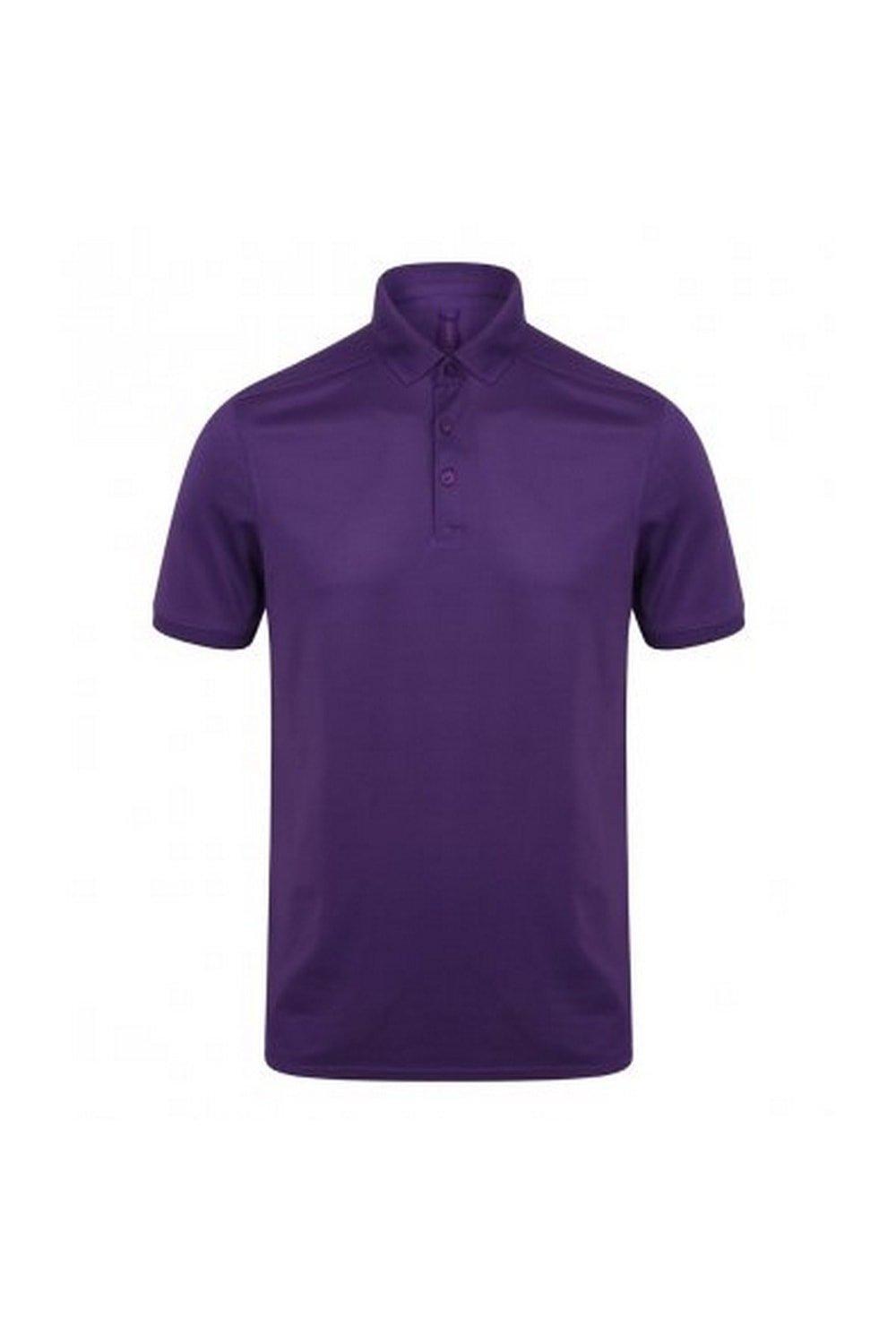 цена Рубашка поло из пике стрейч из микрофайна Henbury, фиолетовый