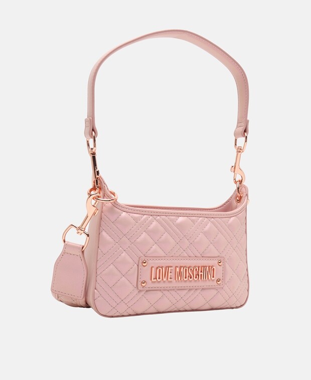 

Кожаная сумка через плечо Love Moschino, античный розовый