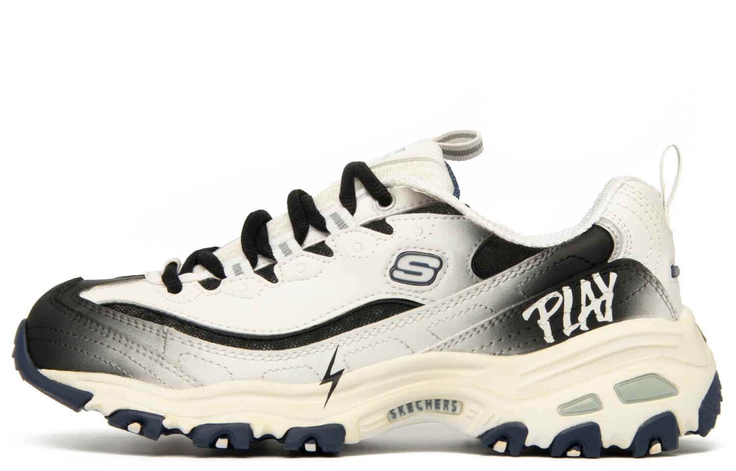 

Кроссовки Skechers D"Lites 1.0 Chunky Sneakers Women's Low-top Black/White, черный/белый
