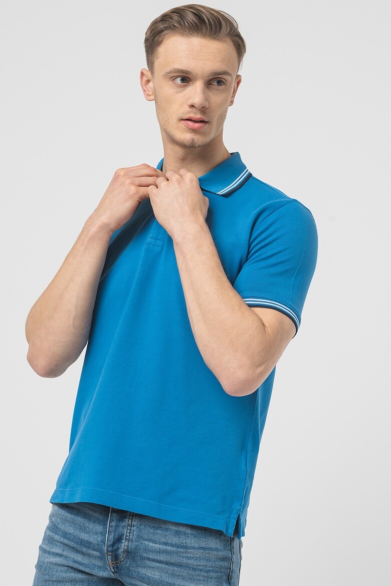 

Футболка из пике с воротником United Colors Of Benetton, синий