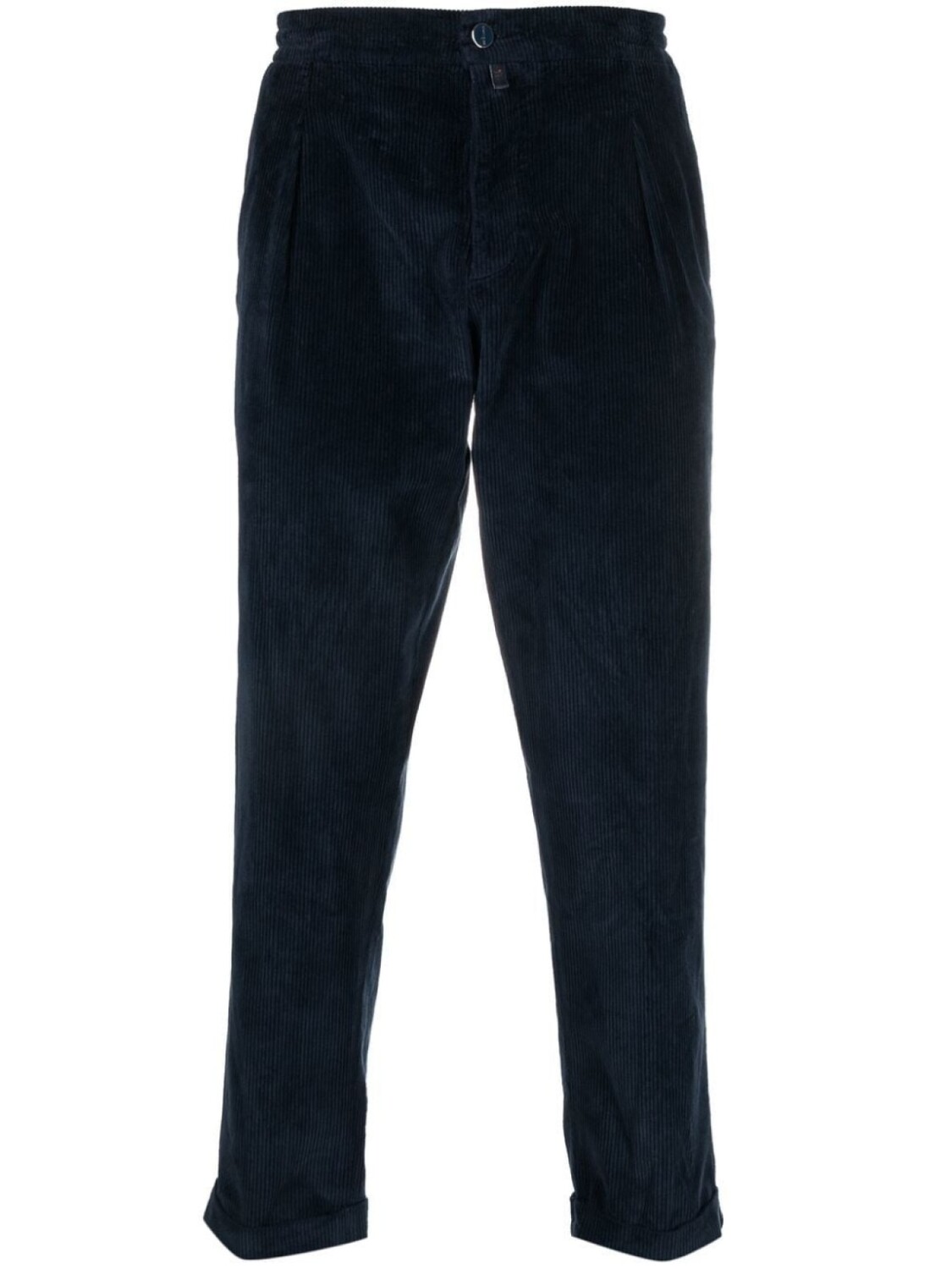 

Kiton вельветовые брюки прямого кроя, синий