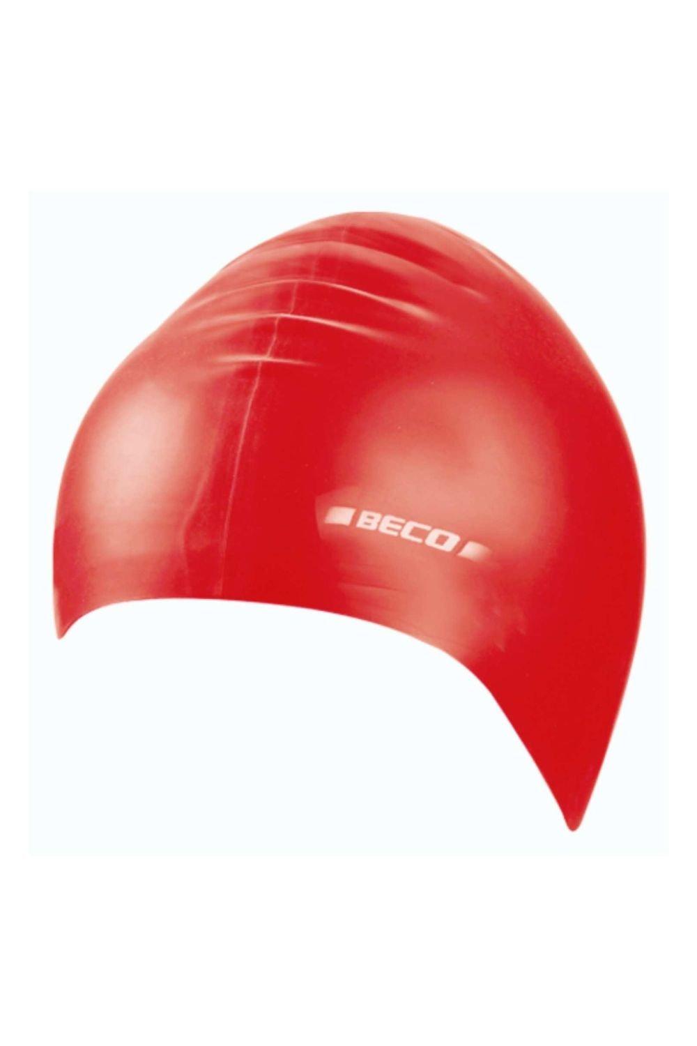 Силиконовая шапочка для плавания для взрослых Beco, красный шапочка для плавания stingrey силиконовая для взрослых