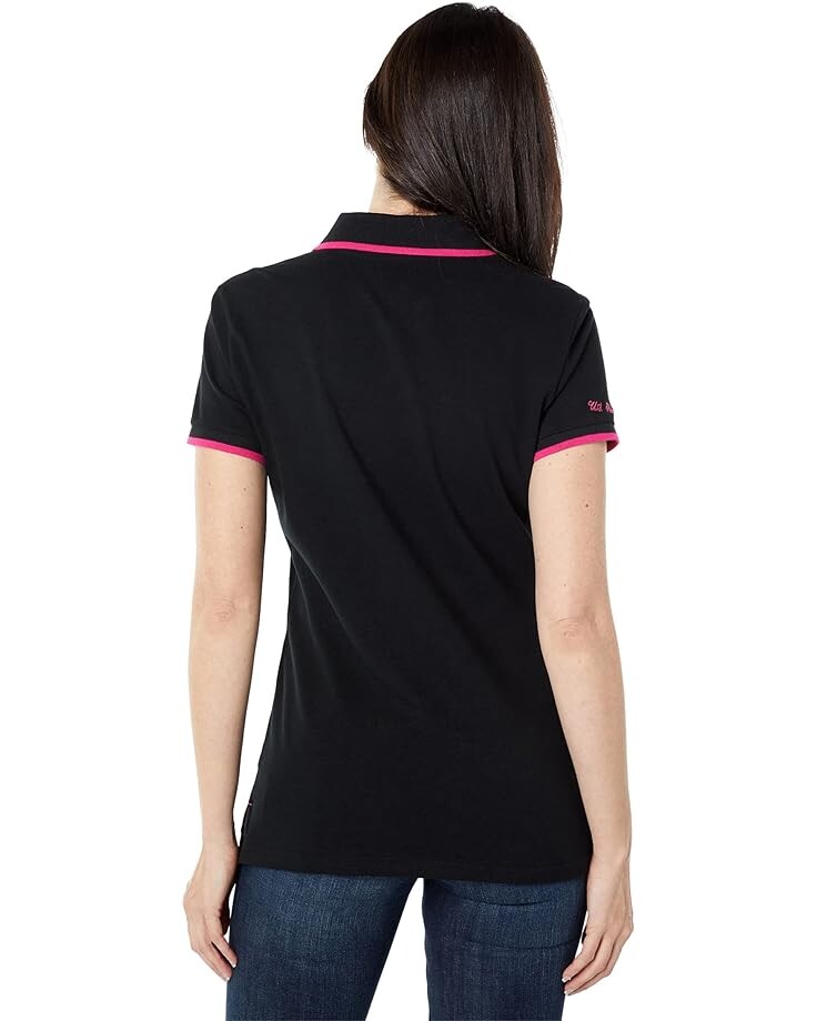 

Поло U.S. POLO ASSN. Classic Stretch Pique Polo Shirt, цвет Anthracite Black