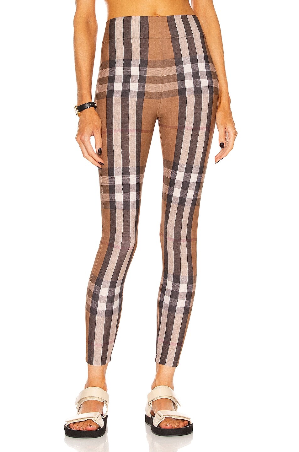 

Леггинсы Burberry Madden Check Legging, цвет Birch Brown