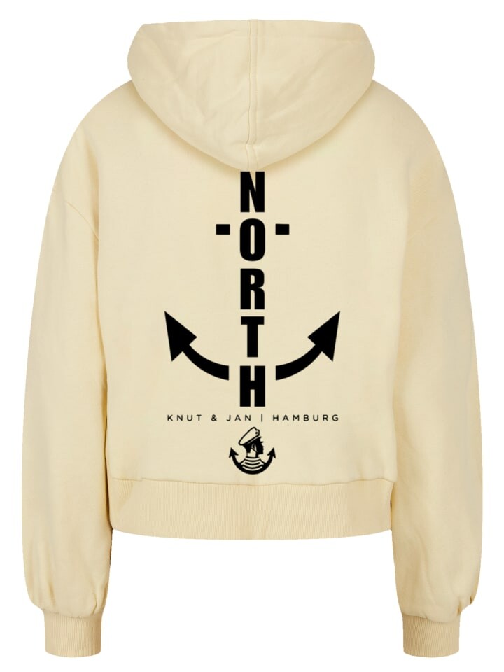 

Пуловер F4NT4STIC Organic North Anchor with Ladies Organic Oversized Hoody, цвет softyellow