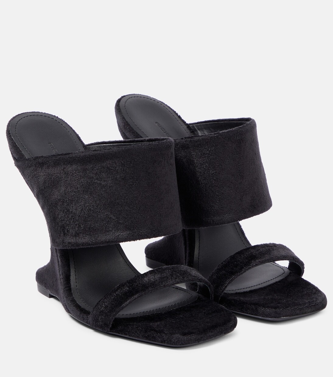 

Замшевые мюли с консолью Rick Owens, черный