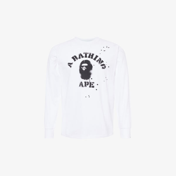 

Футболка из хлопкового джерси с фирменным принтом a bathing ape x joshua vides A Bathing Ape, белый