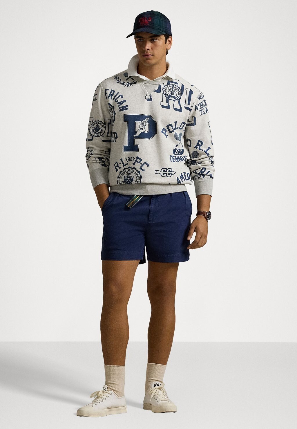 

Толстовка FLEECE GRAPHIC SWEATSHIRT Ralph Lauren, светло-серый