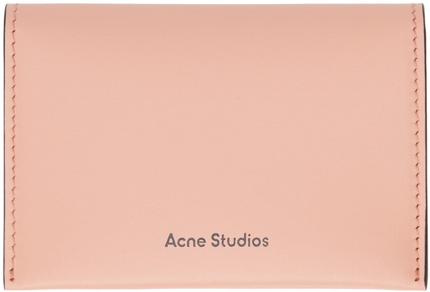 

Розовая визитница в сложенном виде с лососем Acne Studios