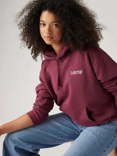 

Повседневная толстовка с худи и графическим рисунком Levi's, цвет Burgundy