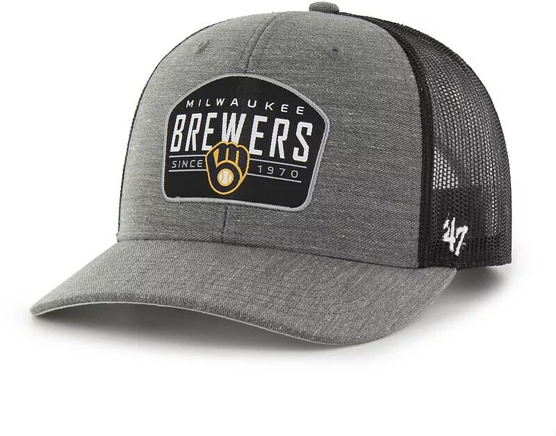 

Мужская темно-серая регулируемая кепка дальнобойщика Milwaukee Brewers '47