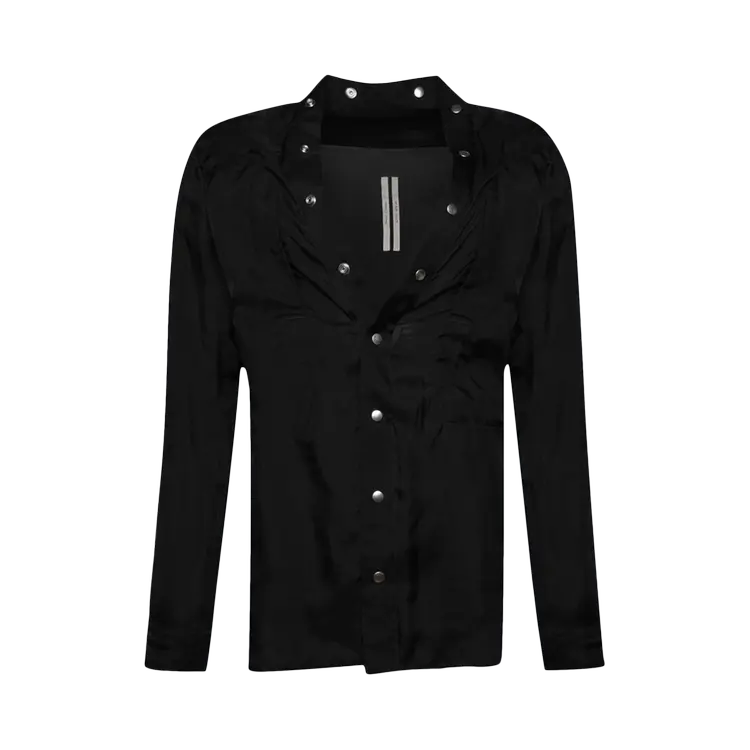 

Рубашка Rick Owens Larry Fog Pocket 'Black', черный