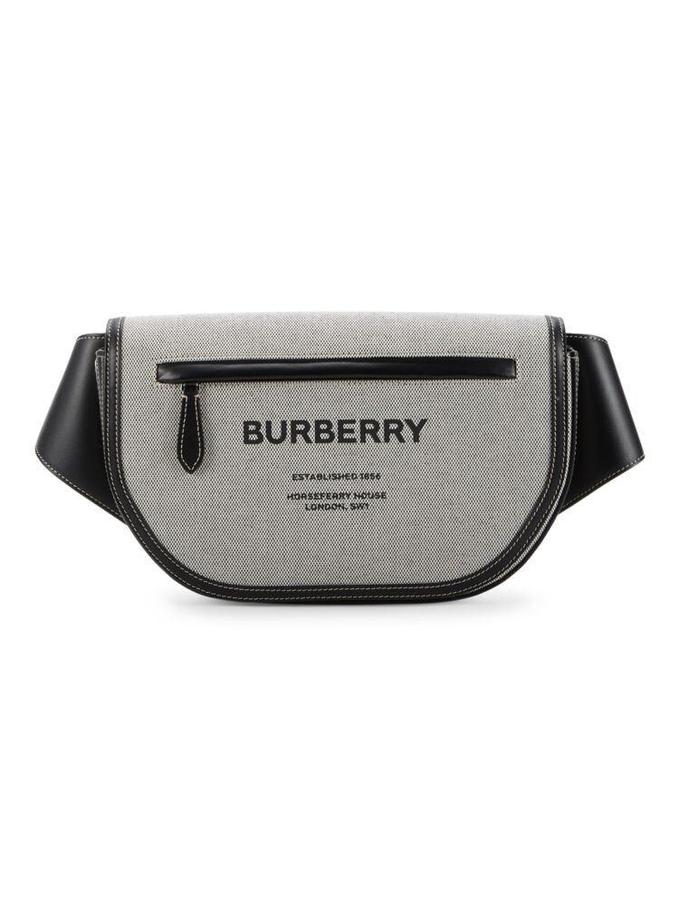 

Большая поясная сумка с логотипом Olympia Burberry, цвет Grey Black
