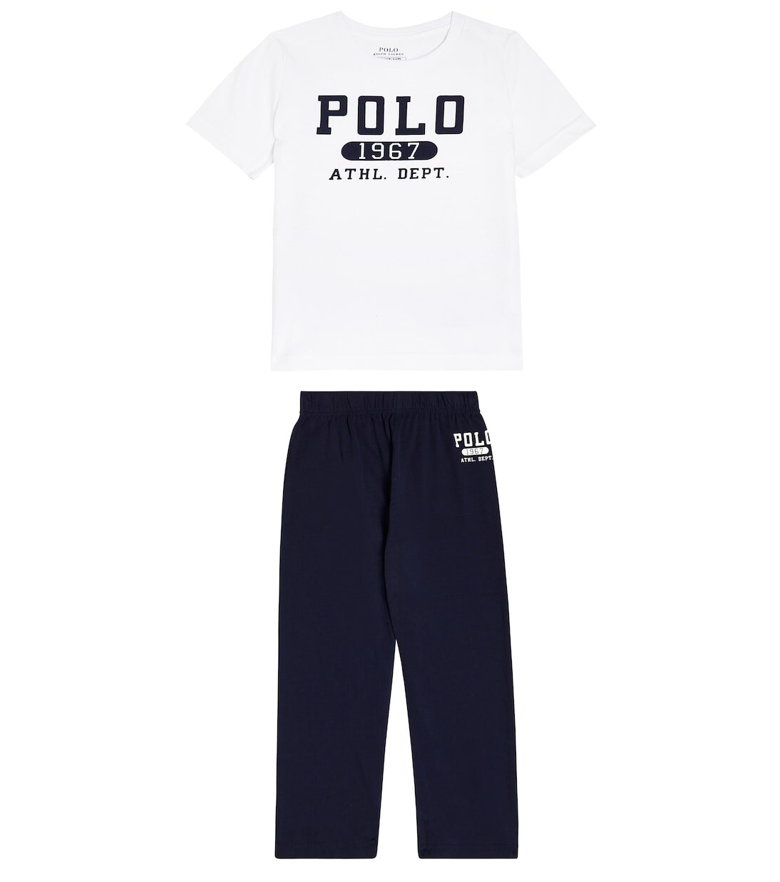 

Пижама из хлопкового джерси с принтом Polo Ralph Lauren, мультиколор