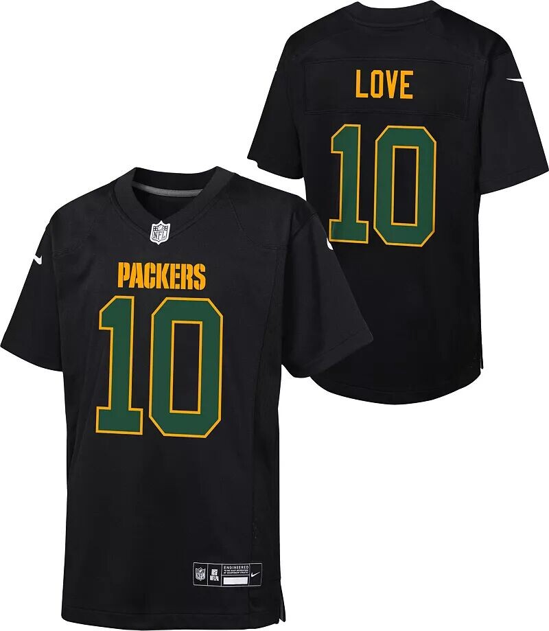 

Черная игровая майка Nike Youth Green Bay Packers Jordan Love #10