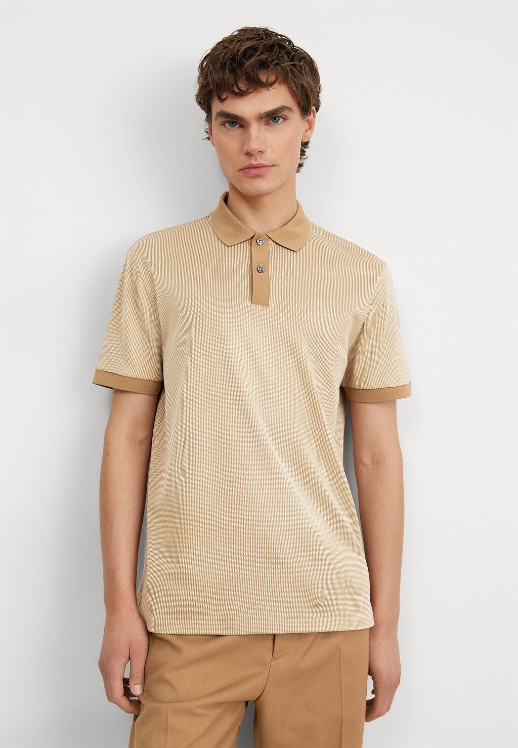 

Рубашка-поло Parlay BOSS, цвет medium beige