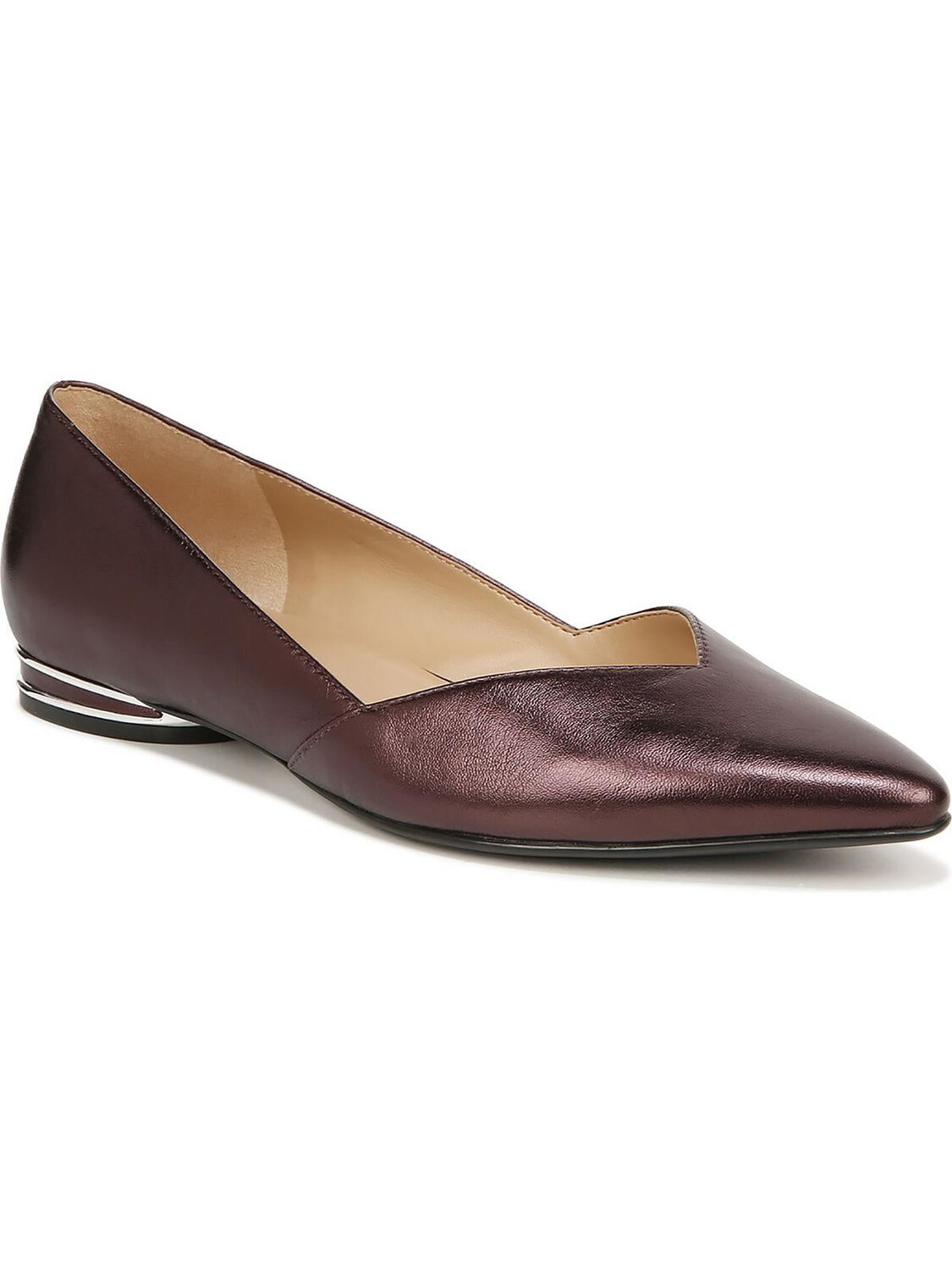 

Женские туфли на плоской подошве с острым носком Havana Naturalizer, цвет Cabernet Sauvignon Metallic Leather