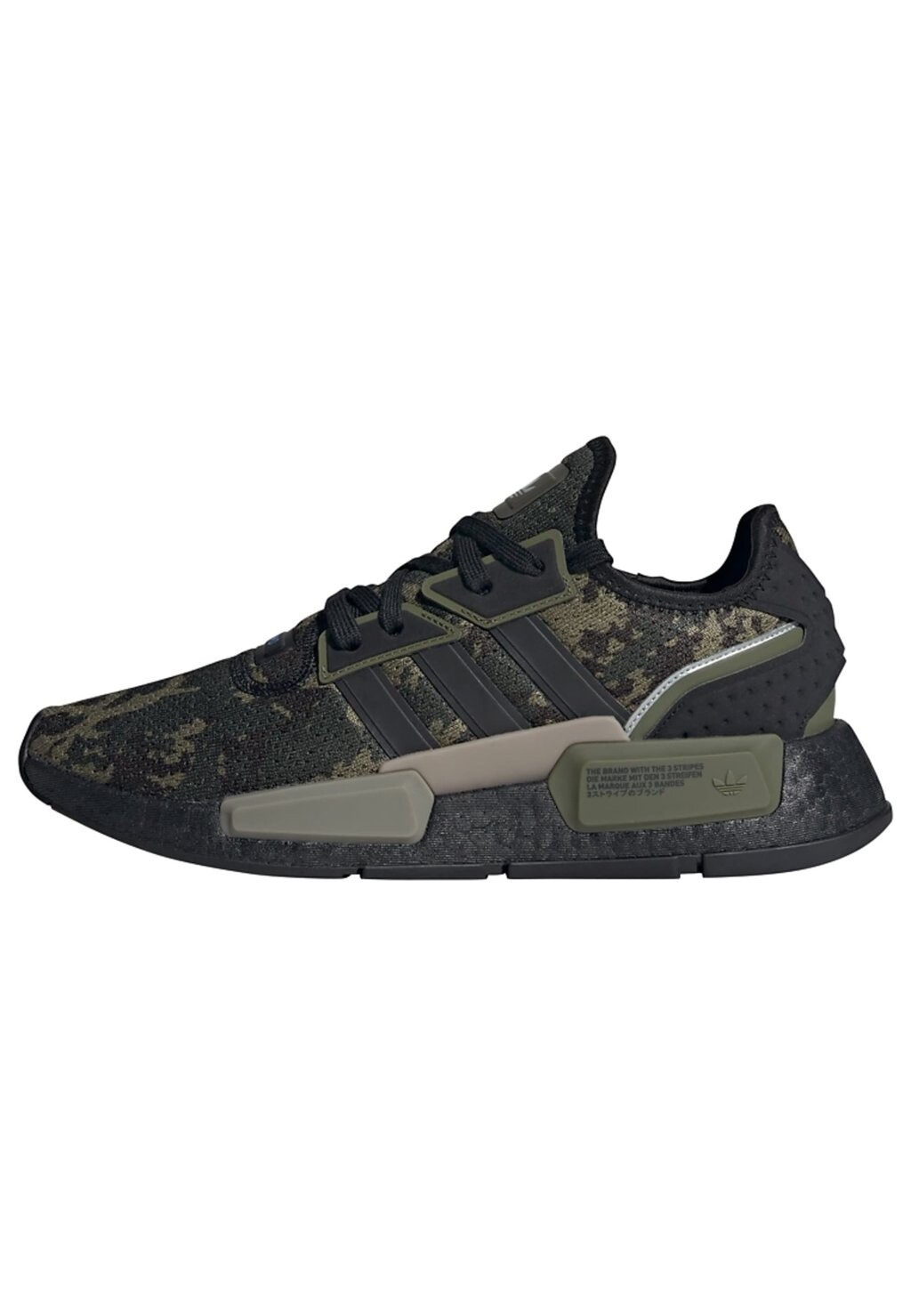 

Кроссовки adidas Originals NMD_G1, темно-коричневая основа, черный фокус, оливковый