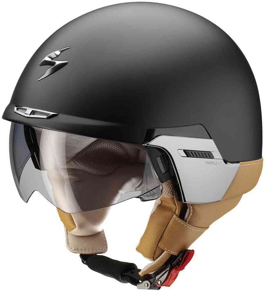 Реактивный шлем Exo 100 Padova II Scorpion, черный мэтт рога для шлема водонепроницаемый двусторонний клейкий резиновый симпатичный шлем дьявольские рога для шлема