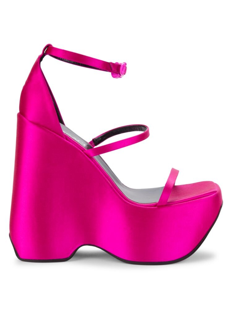 

Сандалии на каблуке на платформе Versace, цвет Cerise