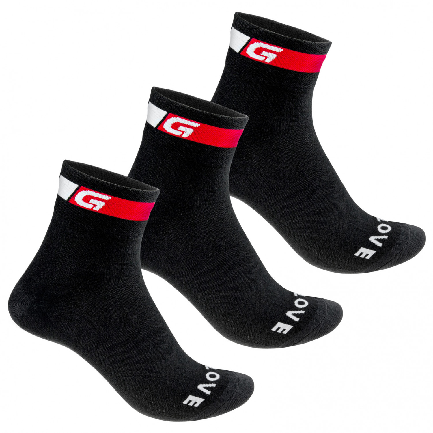 Велосипедные носки Gripgrab Classic Regular Cut Socks 3 Pack, черный