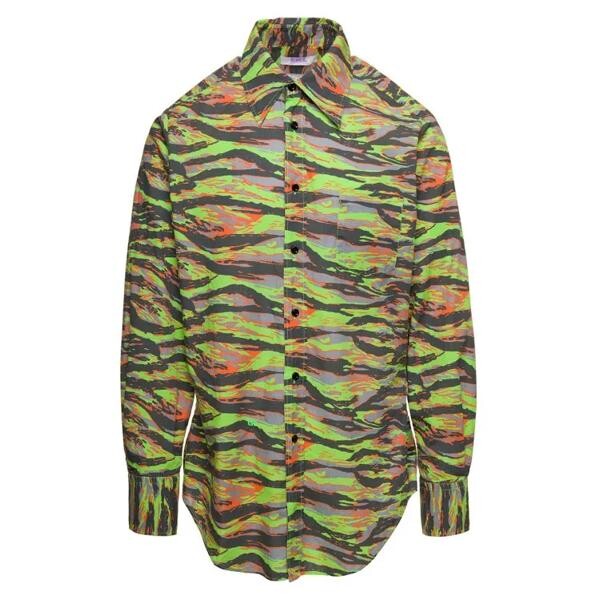 

Футболка green long sleeve shirt with graphic print in cott Erl, мультиколор