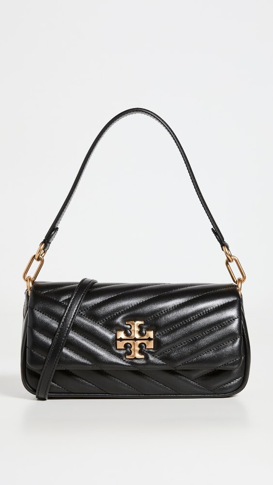 

Сумка через плечо Tory Burch Kira Chevron Small Flap Shoulder, черный