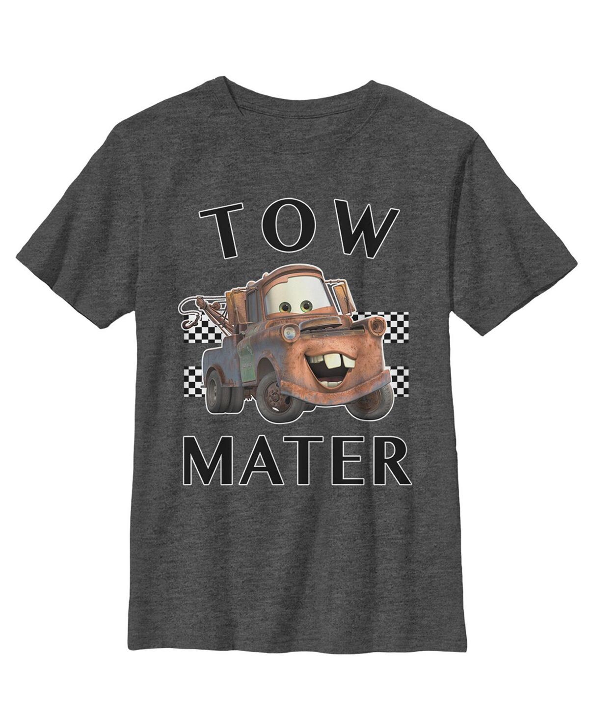 

Детская футболка в клетку с портретом Cars Tow Mater для мальчиков Disney Pixar