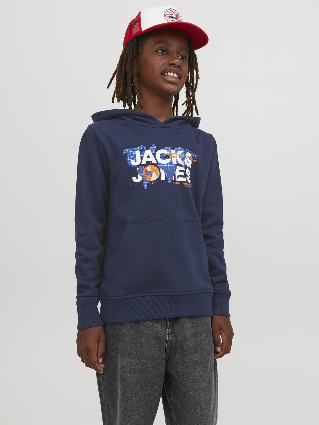 

Толстовка JCODUST HOOD Jack & Jones Junior, цвет navy blazer