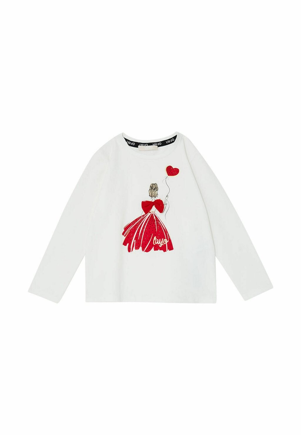 

Футболка с длинными рукавами With Lady Print Liu Jo Kids, белый