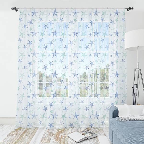 

Штора Abakuhaus Seestern 2 шт, 274x210x0,5 см цвет almond grün azure blau