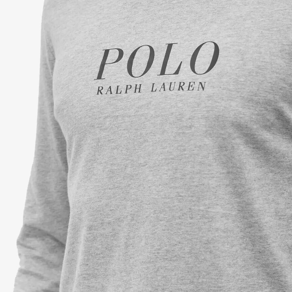 

Polo Ralph Lauren Футболка Lounge с длинными рукавами и логотипом, серый