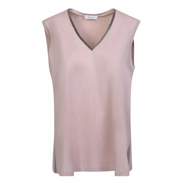 

Футболка organic cotton jersey tank top Fabiana Filippi, розовый