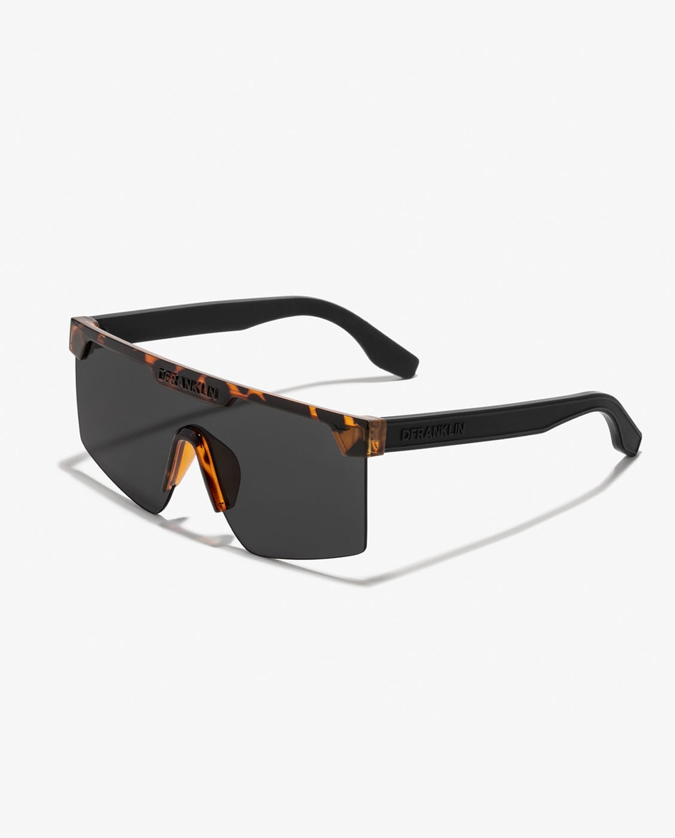 Солнцезащитные очки унисекс прямоугольной формы с полными линзами D.Franklin черепахового цвета D.Franklin, светло-коричневый carey