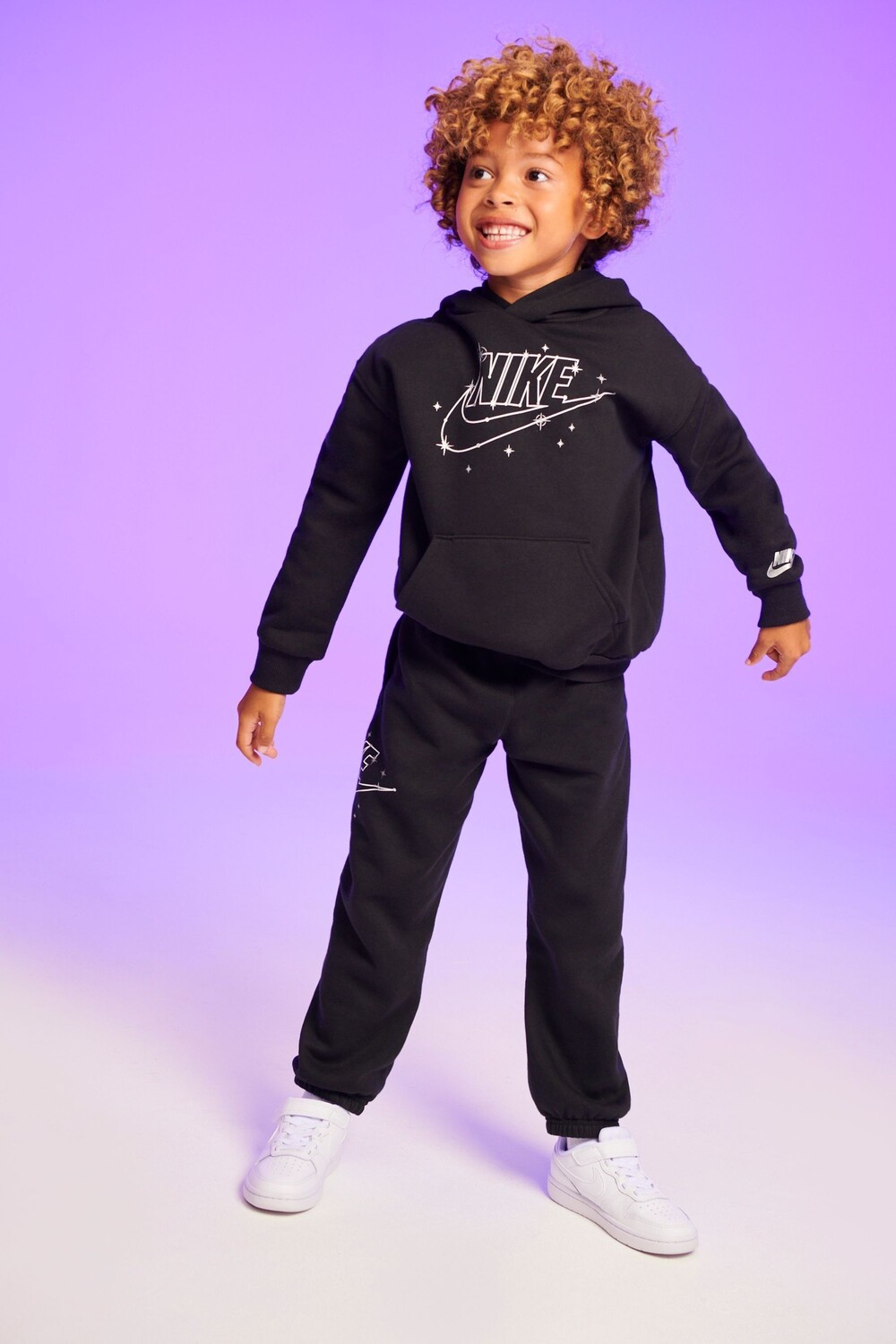 

Детское вязаное худи Shine Little Kids Nike, черный
