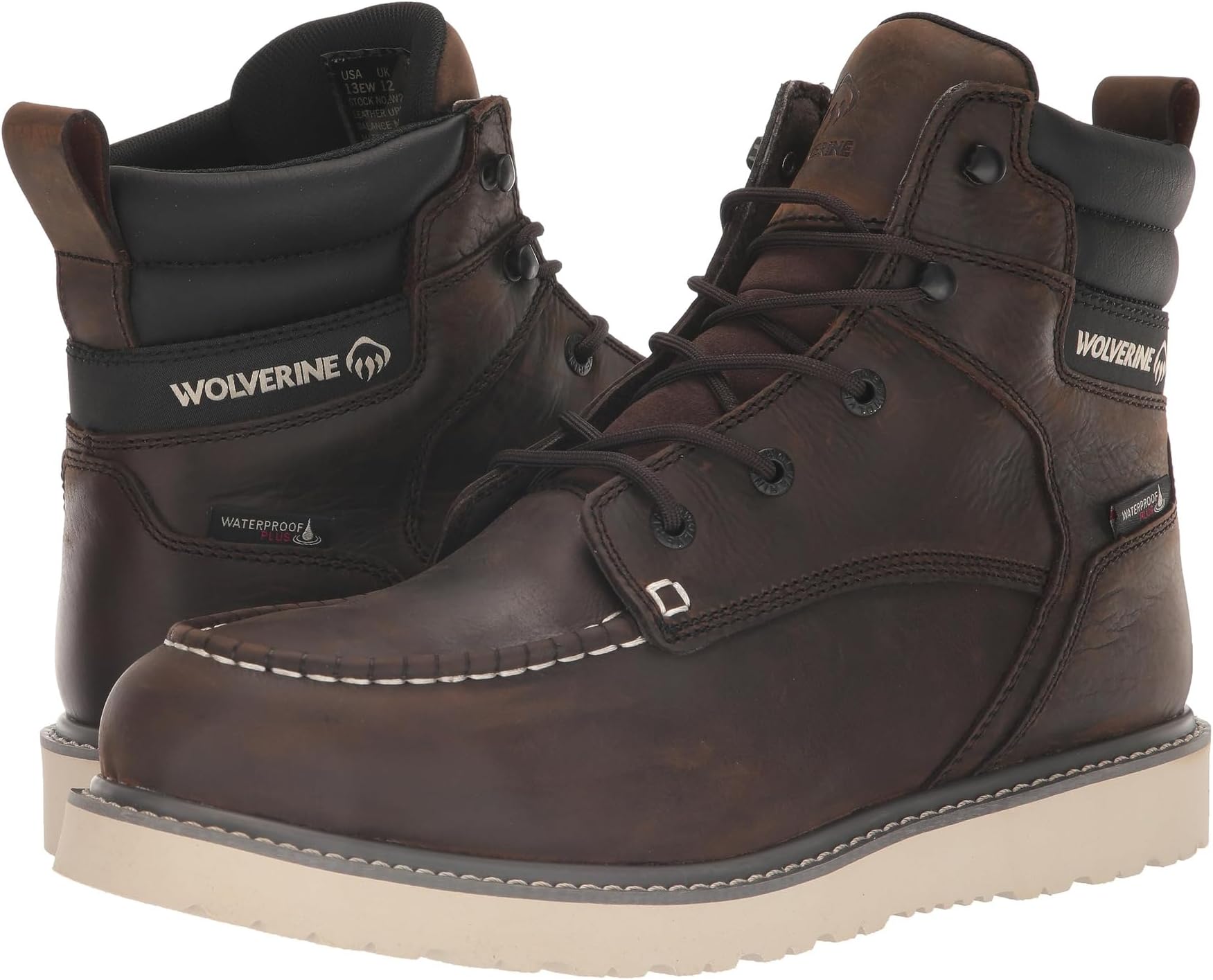 Рабочая обувь водонепроницаемая Trade Wedge Waterproof 6 Wolverine, цвет Dark Brown