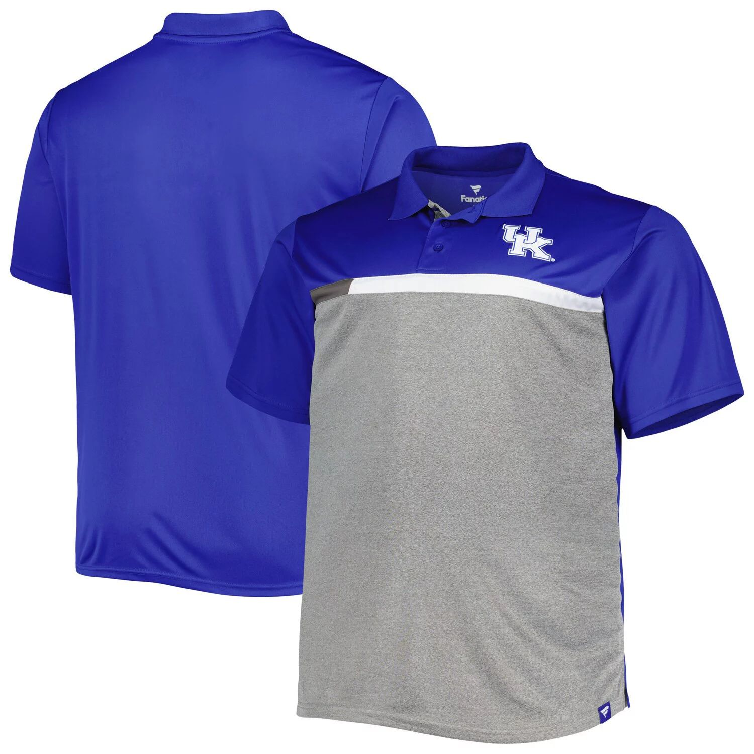 Мужская рубашка-поло Royal/серого цвета Kentucky Wildcats Big & Tall