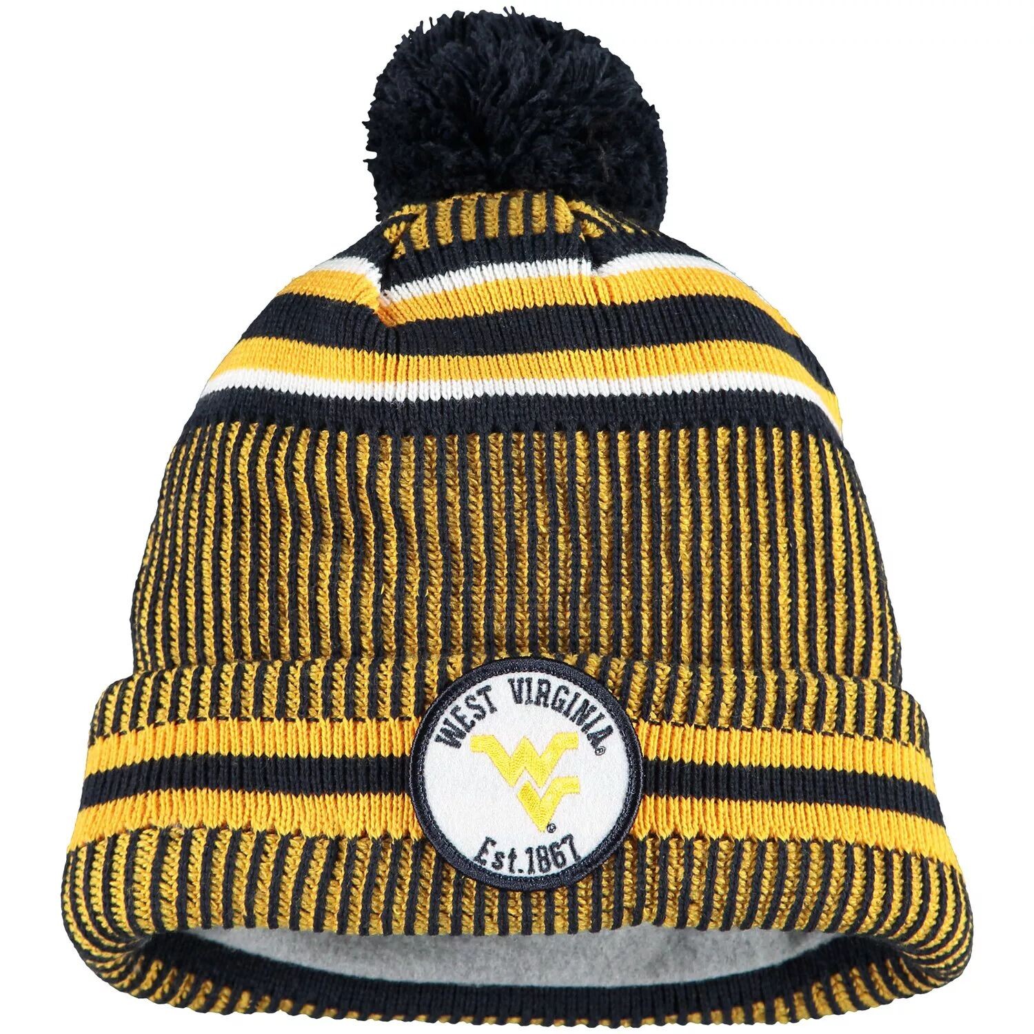 

Мужская вязаная шапка New Era Navy West Virginia Mountaineers Sideline Home с манжетами