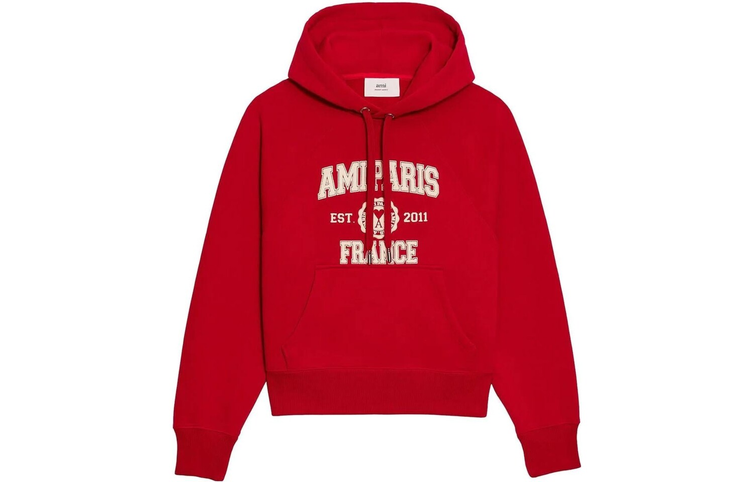 

Худи унисекс Ami Paris France с принтом, красный