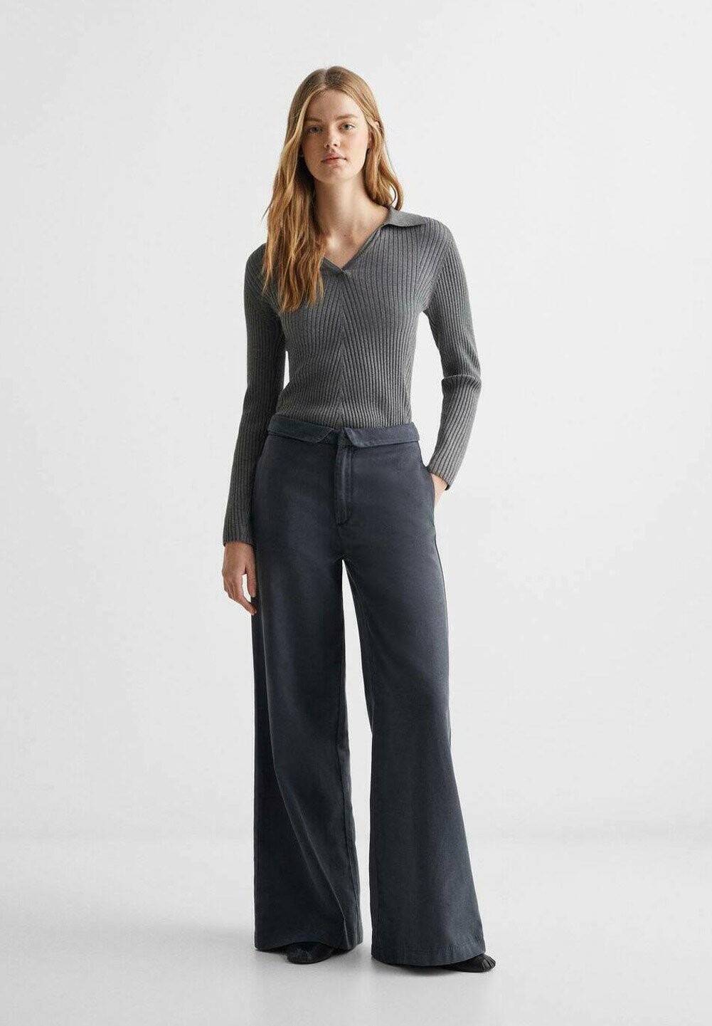 Брюки Tailor Mango, цвет gris anthracite блузка tami mango цвет gris anthracite