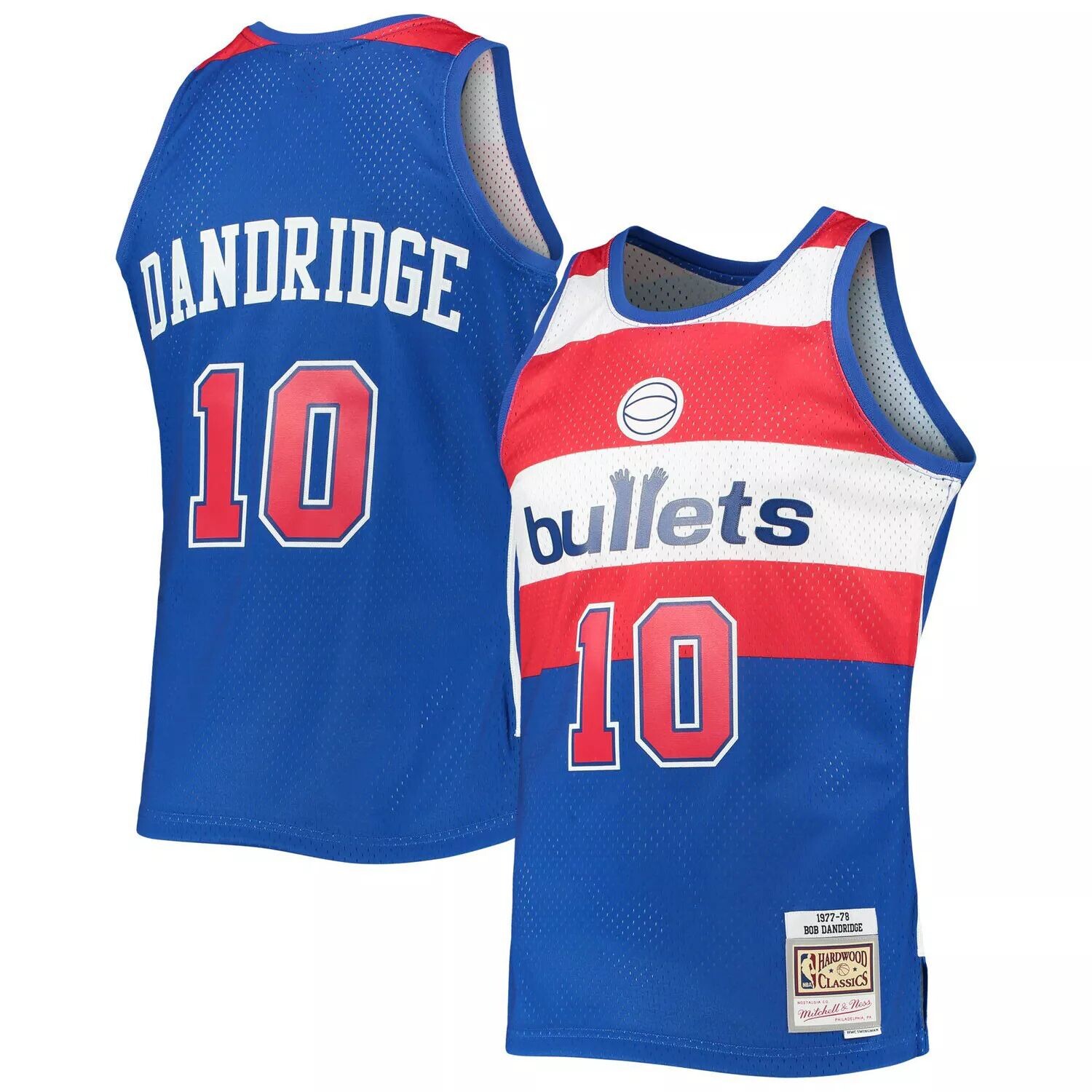 

Мужская майка Mitchell & Ness Bob Dandridge Blue Washington Bullets 1977-78 Hardwood Classics Swingman