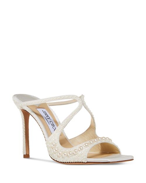

Женские мюли Anise 95 на высоком каблуке с украшением Jimmy Choo, цвет White