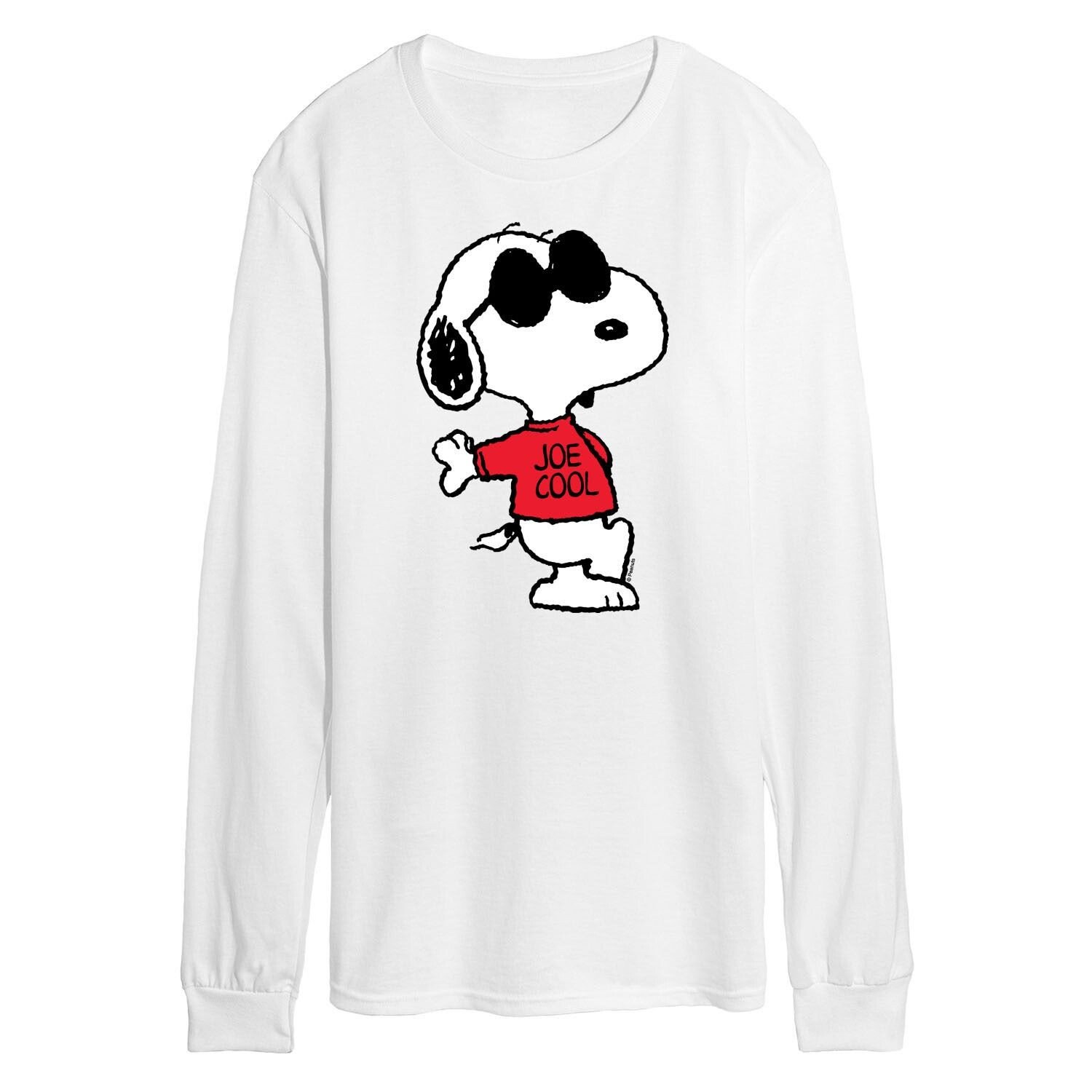 

Мужская футболка с длинными рукавами и рисунком Peanuts Joe Cool Licensed Character