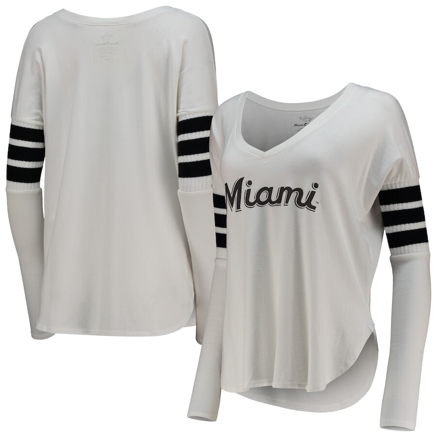 

Футболка с длинным рукавом Tiny Turnip Miami Marlins, белый